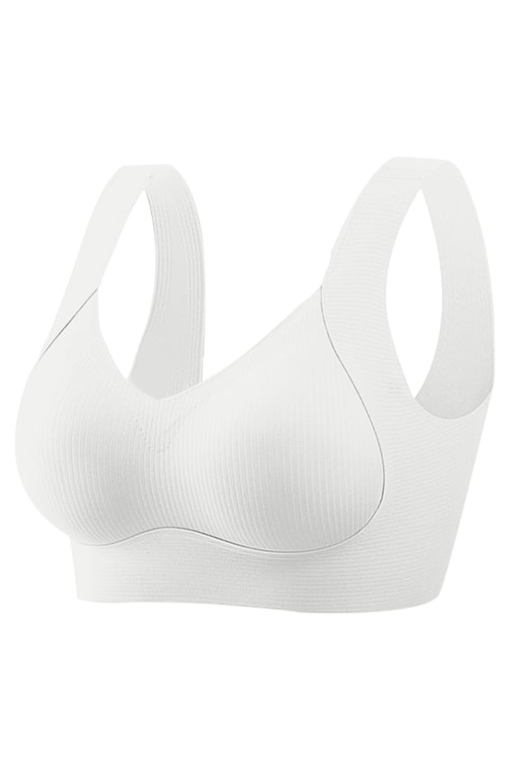 Womens Bras White Balconette Plus Size Older Women Push Up Bras for Ladies Pullover 36CD