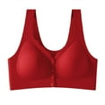 thumbnail image 1 of EchfiProm Womens Front Closure Bras Red Plus Size Padded Full Figure Bras for Ladies Older Women 44ABC, 1 of 8