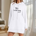 thumbnail image 1 of EchfiProm Womens Hooded Sweatshirt White Pullover Hoodies with Pockets Cute Letter Long Sleeve Tunic Tops for Ladies, 1 of 4