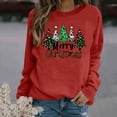thumbnail image 1 of EchfiProm Womens Merry Christmas Sweatshirts Graphic Sweatshirt Oversized Plus Size Festive Pullover Xmas Tops for Adult Long Sleeve, 1 of 3