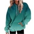 thumbnail image 1 of EchfiProm Womens Oversized Sweatshirts Casual Green Hoodies with Pockets Pullover Gradient Hooded Tops for Ladies, 1 of 4