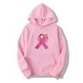 thumbnail image 1 of EchfiProm Womens Pullover Sweatshirts Soft with Pockets Hoodies Hooded Pink Breast Cancer Long Sleeve Tops for Ladies, 1 of 4