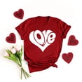 thumbnail image 1 of EchfiProm Womens Shirts Red Graphic Tees Valentine Casual Valentine Day Cute Tops for Ladies, 1 of 6
