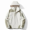 thumbnail image 1 of EchfiProm Womens Softshell Jacket Waterproof Mint Green Zip-up Camping Multipocket Hooded Windproof Mid-Weight Coat, 1 of 3