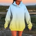 thumbnail image 1 of EchfiProm Womens Sweatshirts Fall with Pockets Hoodies Pullover Yellow Long Sleeve Tunic Tops for Ladies Gradient, 1 of 5