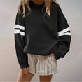 thumbnail image 1 of EchfiProm Womens Sweatshirts Fleece Black Hoodies Hooded Solid Pullover Fall Tops for Womem, 1 of 3