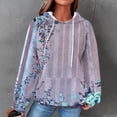 thumbnail image 1 of EchfiProm Womens Sweatshirts with Pockets Cute Hoodies Hooded Vintage Blue Waffle Pullover Tops for Womem Long Sleeve, 1 of 5