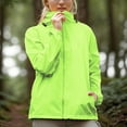 thumbnail image 1 of EchfiProm Zip-up Wind Breaker Jacket Womens Green Windproof Fall Hooded Windbreaker Lightweight Outwear, 1 of 9