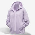 thumbnail image 1 of EchfiProm Zip-up Windbreaker Jackets Women Purple Skiing Waterproof Hooded Lightweight Coat, 1 of 3
