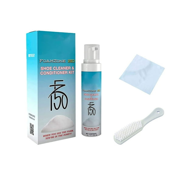 Echijet Shoe Cleaner Set Conditioner Kit Foamzone Delicate And Rich Foam Easy To Operate Significant Effect Without Hurting The Upper(1xcleaner 1x Towel 1x Brush) 100ml