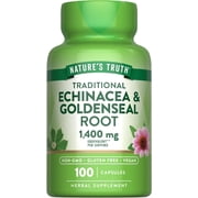 Echinacea Goldenseal Capsules | 1400mg | 100 Count | Vegan, Non-GMO & Gluten Free | by Nature's Truth
