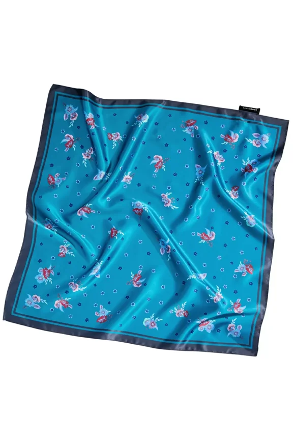 Womens Colorful Ditsy Floral Square Scarf