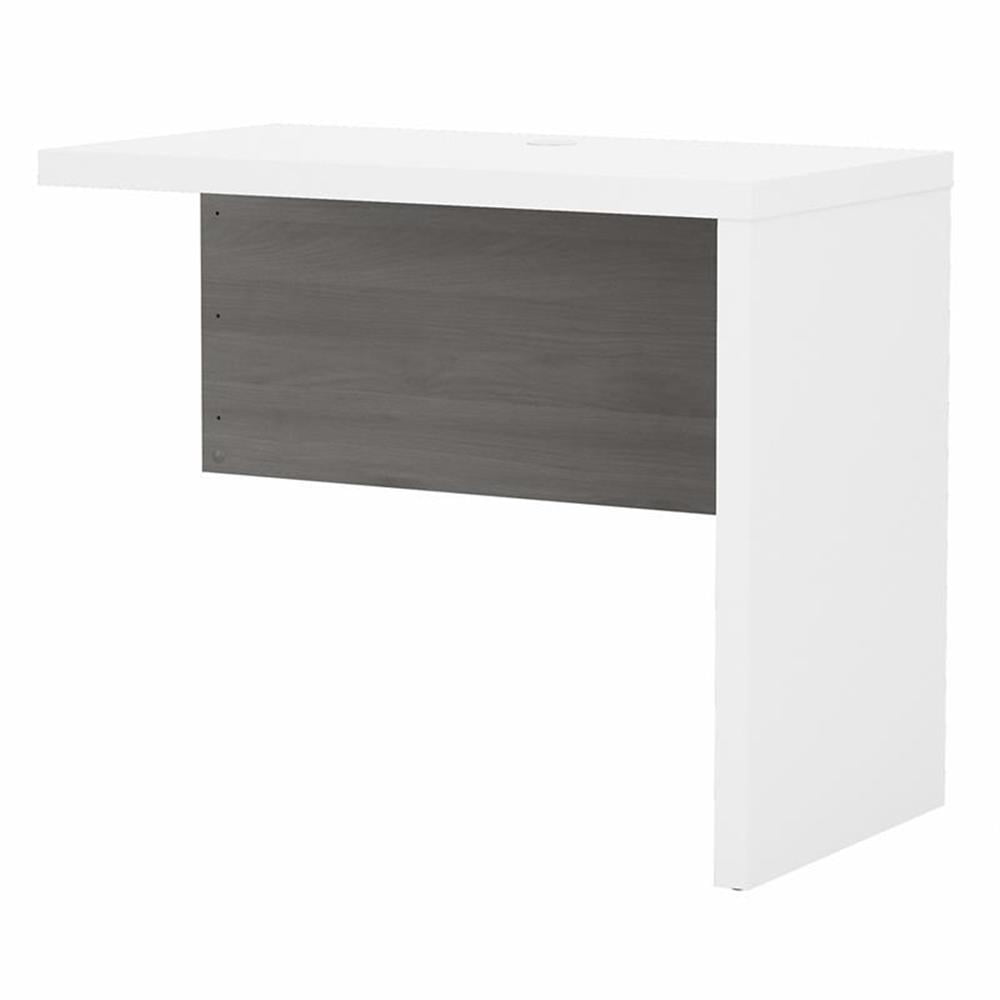 Echo 36W Pure White and Gray Desk Return