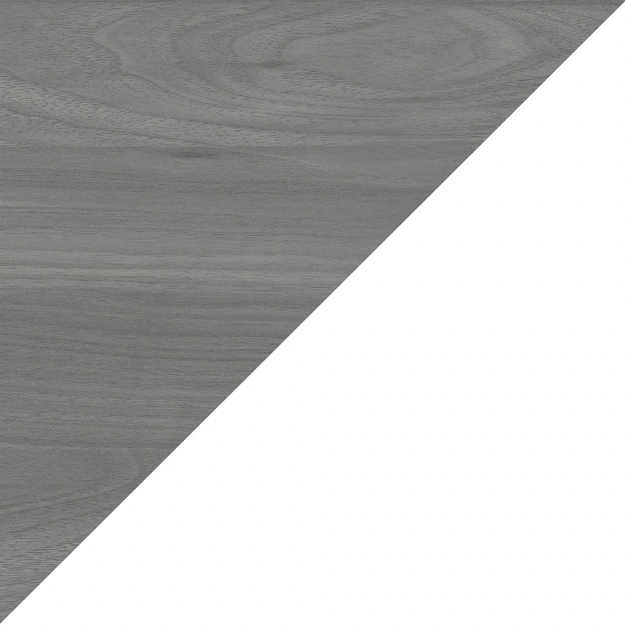 Echo 36W Pure White and Gray Desk Return