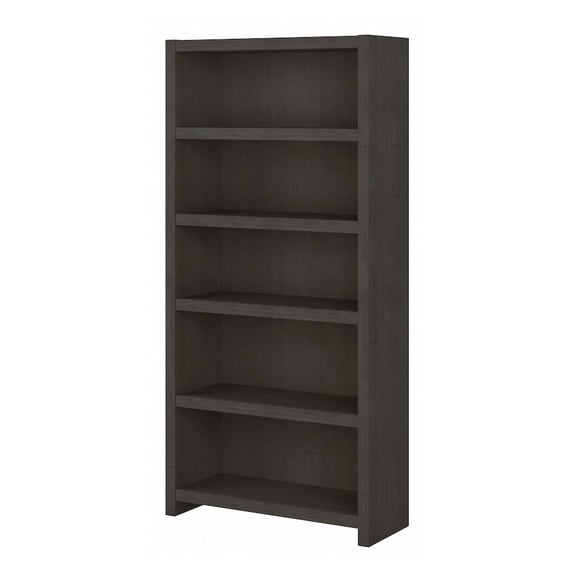 Echo 5 Shelf Bookcase in Charcoal Maple - Engineered Wood