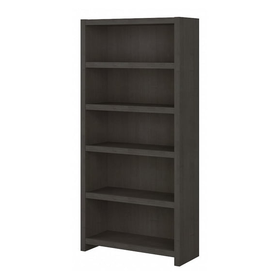 Echo 5 Shelf Bookcase in Charcoal Maple - Engineered Wood