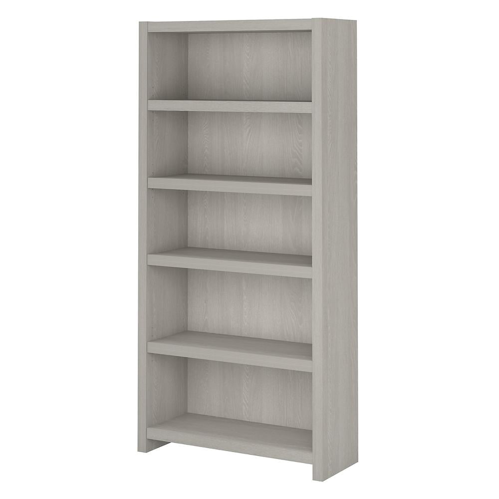 Echo 66" Gray Sand Adjustable Wood Bookcase