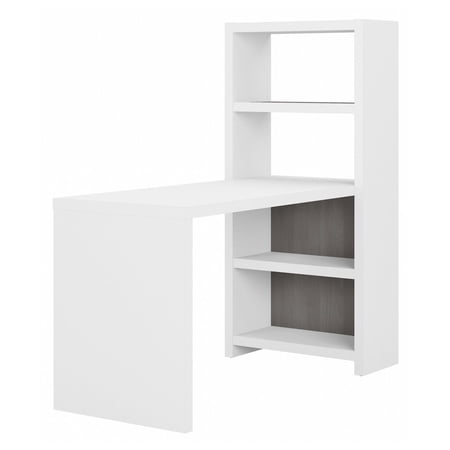 Echo 56W Craft Table in Pure White and Modern Gray - Engineered Wood
