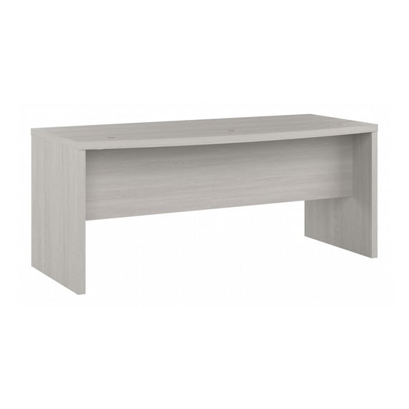Echo 72W Bow Front Desk in Gray Sand - Engineered Wood