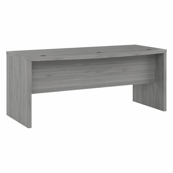 Echo 72W Bow Front Desk in Modern Gray - Engineered Wood