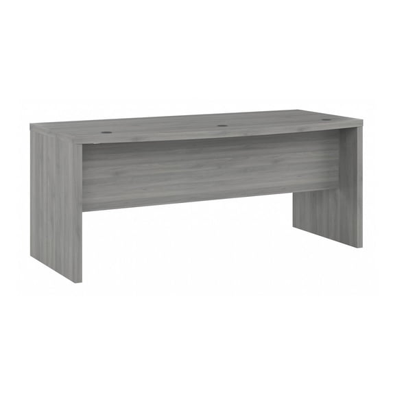 Echo 72W Bow Front Desk in Modern Gray - Engineered Wood
