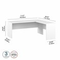 thumbnail image 1 of Echo 72W L Shaped Computer Desk in Pure White - Engineered Wood, 1 of 5