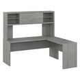 thumbnail image 1 of Echo 72W L Shaped Computer Desk with Hutch in Modern Gray - Engineered Wood, 1 of 6