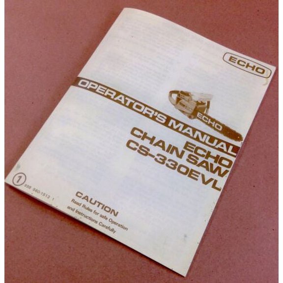 Echo Chain Saw Cs-330Evl Operators Owners Manual Cahainsaw 2 Stroke