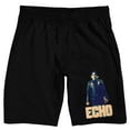 thumbnail image 1 of Echo Character & Logo Men's Black Sleep Pajama Shorts-3XL, 1 of 3