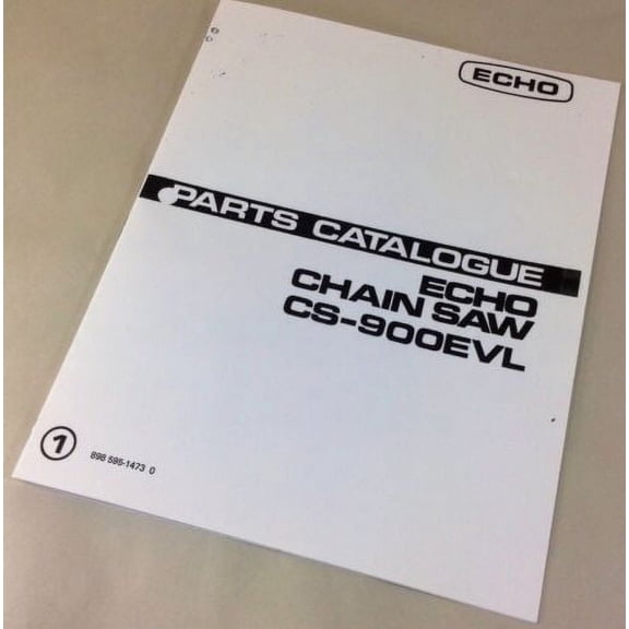 Echo Cs-900Evl Chain Saw Parts Catalog Manual Chainsaw Part List Illustrations
