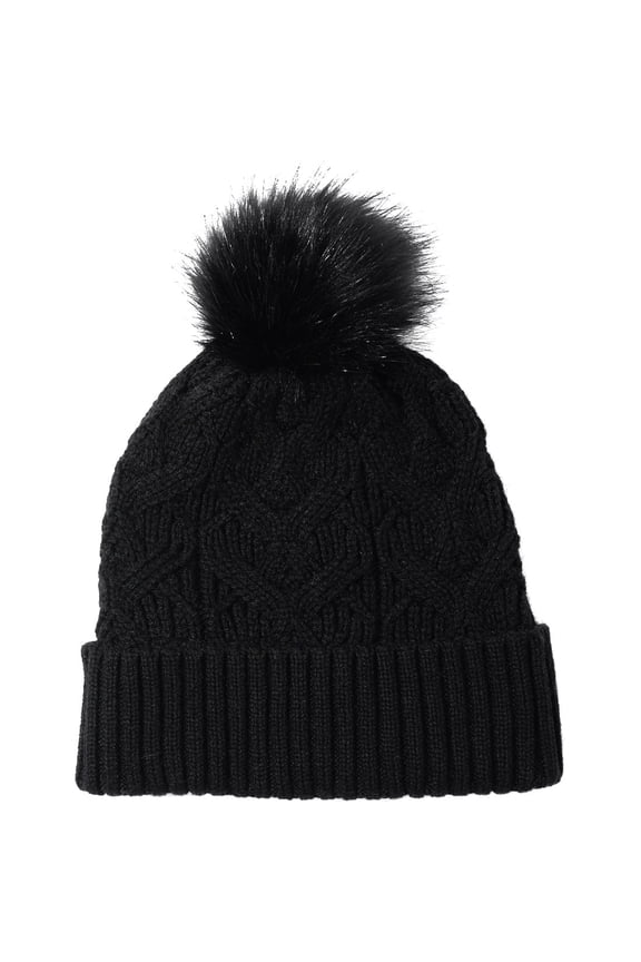 Loopy Cable Pom Hat