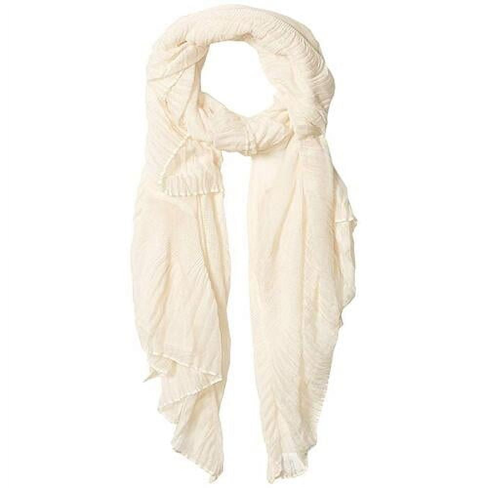Echo New York Solid Pleated Edge Oblong (Black) Scarves
