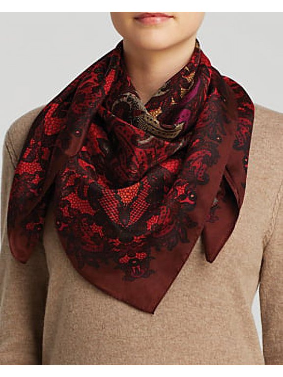 Womens Paisley Lace Print Scarf