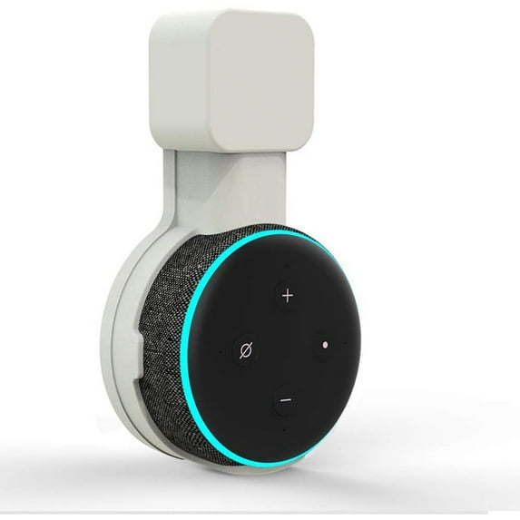 Echo Dot Wall mount Holder for 3rd Gen – Alexa Outlet Holder – Multiple Color Options By Sirius Survival-White