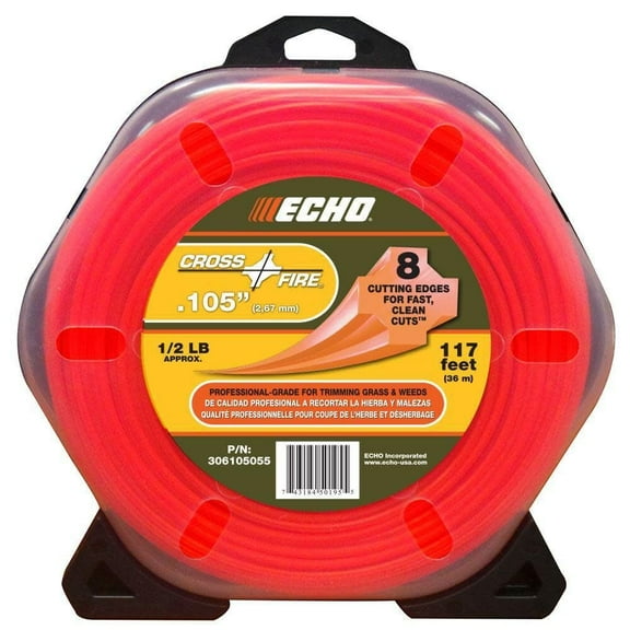 Genuine Echo 306105055 Cross Fire Trimmer Line - Small Clamshell 117ft .105