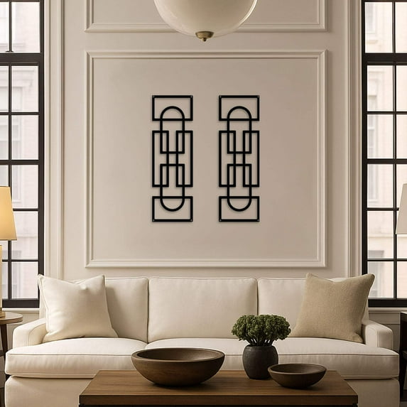 Echo Geometric Metal Wall Art Set of 2