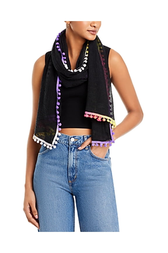 Gumball Pompom Wrap Scarf