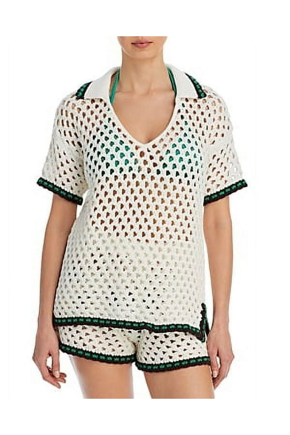 womens Hammock Stitch Polo Top, m, White