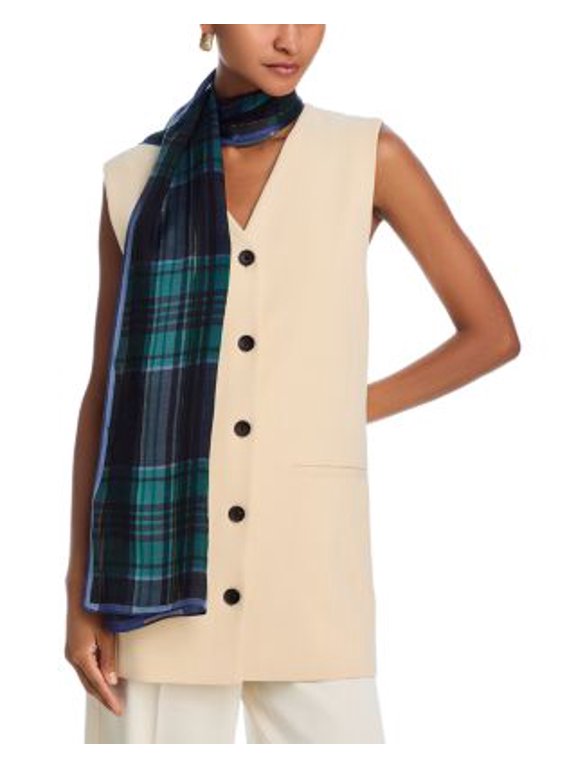 Holiday Plaid Silk Wrap