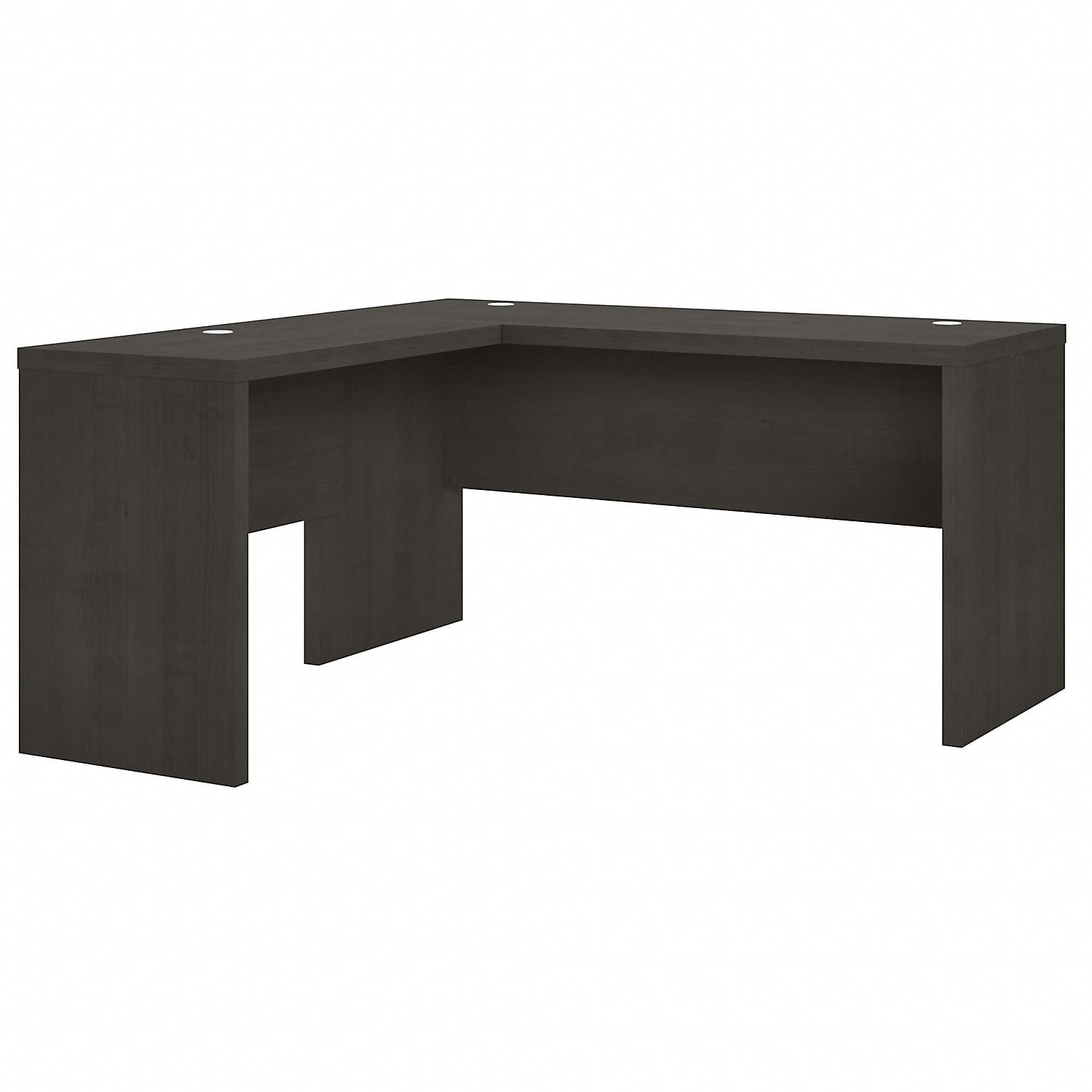 Gray Charcoal Maple L-Shaped Computer Desk with Filing Cabinet