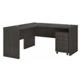 thumbnail image 1 of Echo L Shaped Desk with Mobile File Cabinet in Charcoal Maple - Engineered Wood, 1 of 10