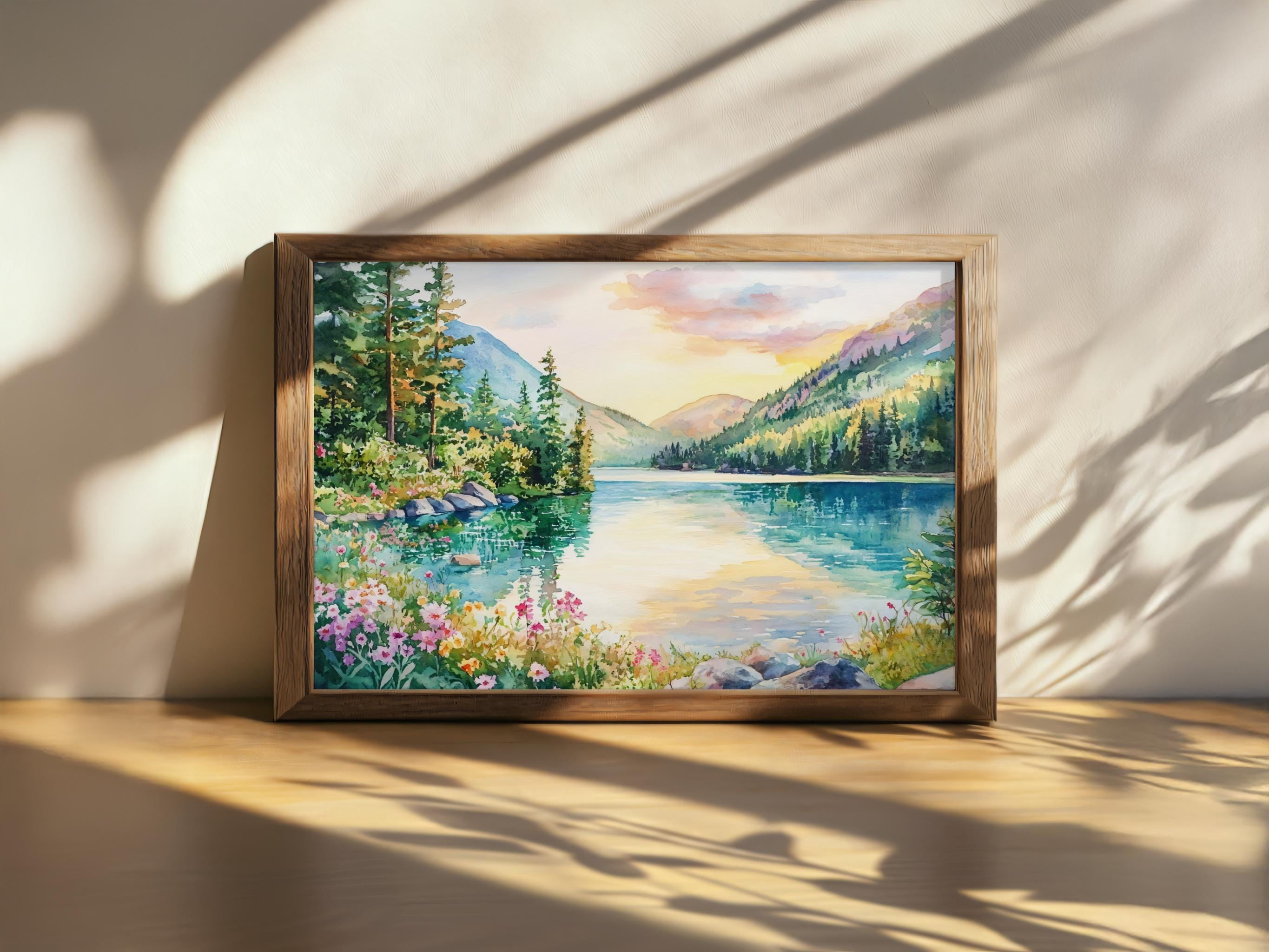 Echo Lake Acadia National Park Maine Spring Mountain Wildflower Forest ...