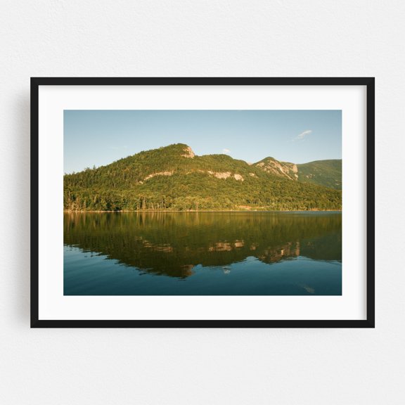 Echo Lake, Franconia Notch - Franconia New Hampshire Photography Lake Mountain Nature Landscape Scenic Water Wilderness Black Framed Wall Art Print 20 x 30 inches