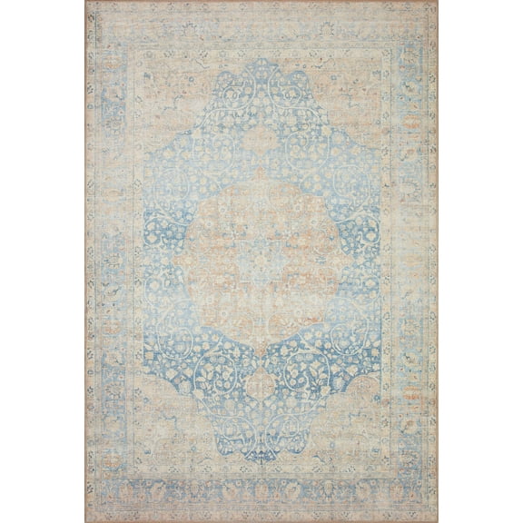 Echo Loom Anabella Blue / Tangerine 2'-0" x 5'-0" Accent Rug