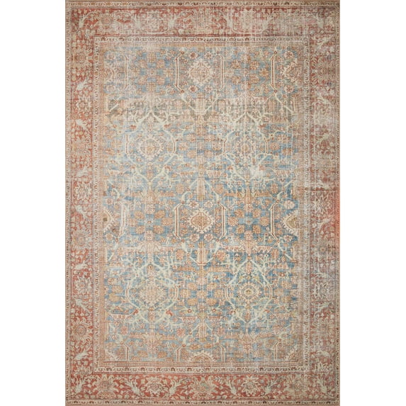 Echo Loom Anabella Ocean / Rust 3'-6" x 5'-6" Accent Rug