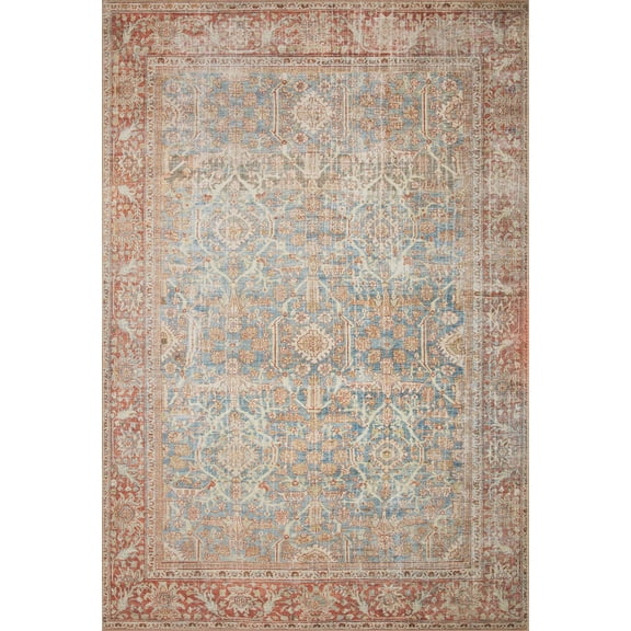 Echo Loom Anabella Ocean / Rust 5'-0" x 7'-6" Area Rug