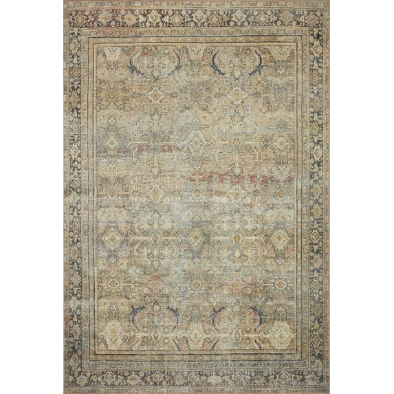 Echo Loom Anabella Olive / Charcoal 7'-6" x 9'-6" Area Rug