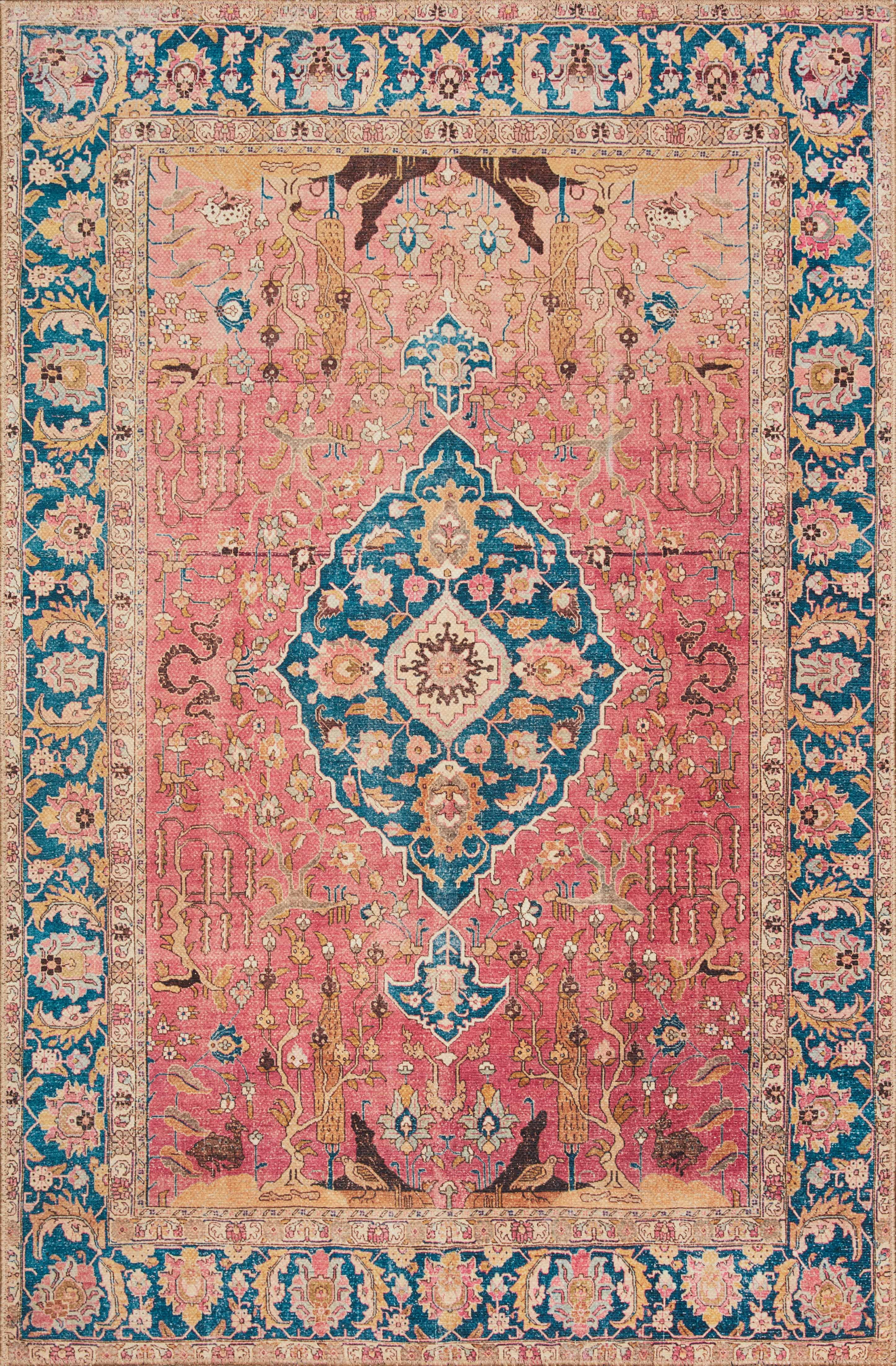 Echo Loom Grand Havana Blush / Blue 2'-3" x 3'-9" Accent Rug