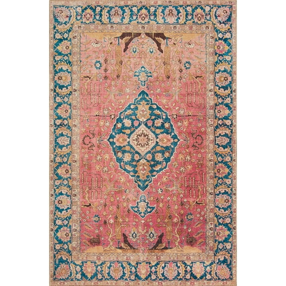Echo Loom Grand Havana Blush / Blue 2'-3" x 3'-9" Accent Rug