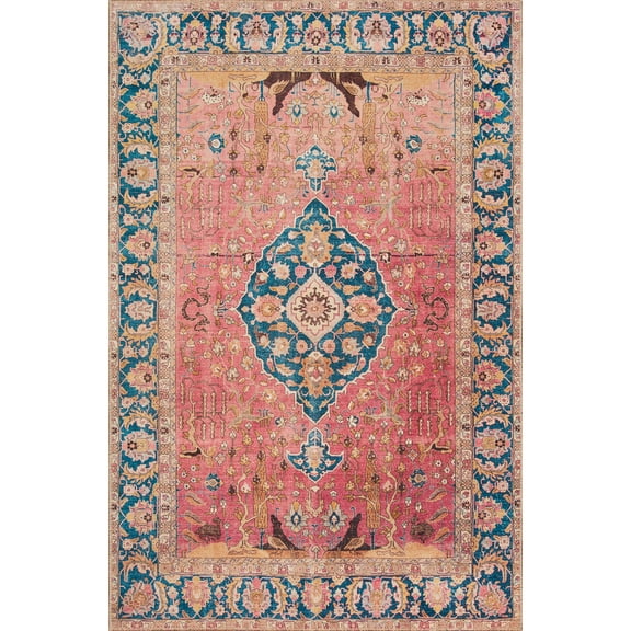 Echo Loom Grand Havana Blush / Blue 3'-6" x 5'-6" Accent Rug